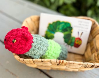 Caterpillar Plushie | Caterpillar Plush | Vintage Caterpillar Crochet | Bear | Caterpillar Snuggler | 90s vintage | Kids Book