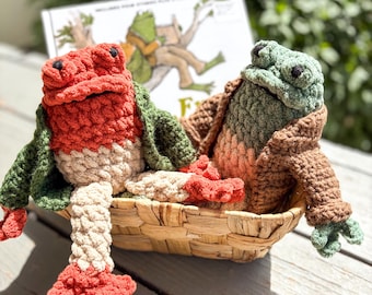 Toad and Frog Characters, Crochet Plushie