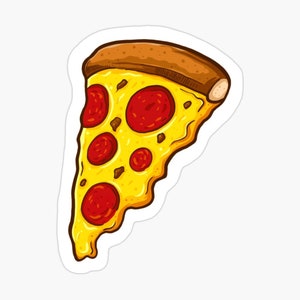 Pizza Sticker Pizza Decal Traditional Tattoo Pizza Art - Etsy