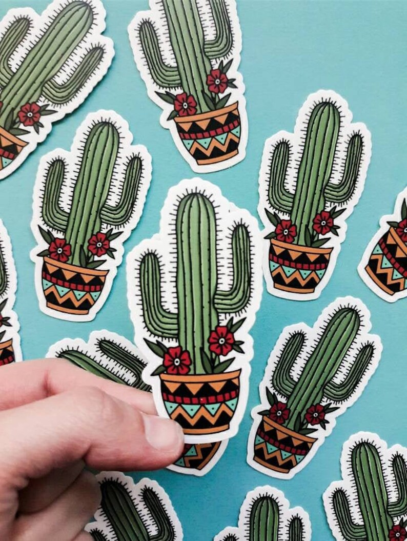 Cactus Sticker Cactus Decal Cactus Decal for Car Cactus Etsy