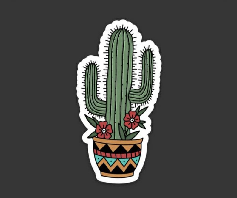 Cactus Sticker Cactus Decal Cactus Decal for Car Cactus Etsy