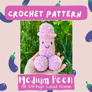 MUSTER - 2 in 1 Peen Muster, mini Penis, peen medium, Häkelmuster, Amigurumi Muster, Penis Muster, Penis häkeln, Knebelgeschenke, lustig