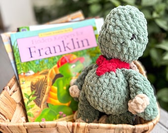 Turtle Plushie | Turtle Plush | Vintage Crochet | Turtle | Turtle Snuggler | 90s vintage | Children’s Book | Children’s Show