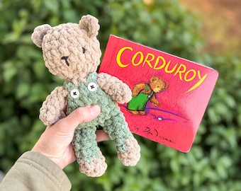 Bear Plushie | Bear Plush | Vintage Bear Crochet | Bear | Little Bear Snuggler | 90s vintage | Children’s Book