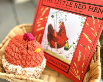 Chicken Plushie | chicken Plush | Vintage chicken Crochet | chicken | chicken Snuggler | 90s vintage | Children’s Book