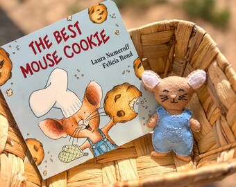 Mouse Felt Plushie | Mouse Plush | Vintage Mouse Crochet | mouse | Mouse Snuggler | 90s vintage | Children’s Book