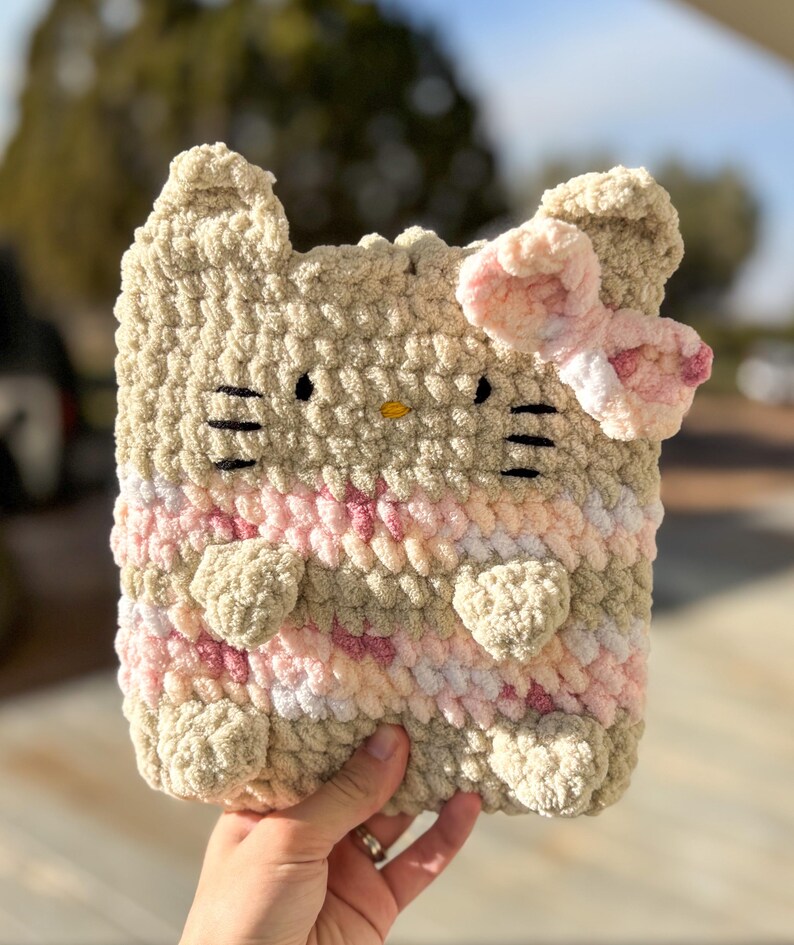 Cat Kindle Sleeve – Crochet E-Reader Cover, Cute Kindle Case, Bookish Gift for Cat Lovers image 11