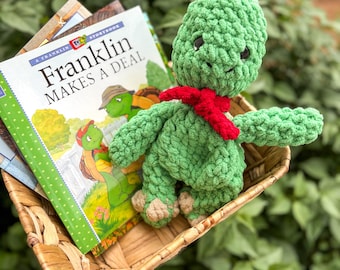 Turtle Plushie Snuggler | Turtle Plush | Vintage Crochet | Turtle | Turtle Snuggler | 90s vintage | Children’s Book | Children’s Show