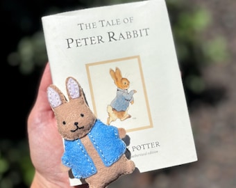 Rabbit Plushie Felt Book Set | Bunny Felt Plush | Vintage Rabbit Crochet | Rabbit | Bunny Snuggler | 90s vintage | Children’s Book