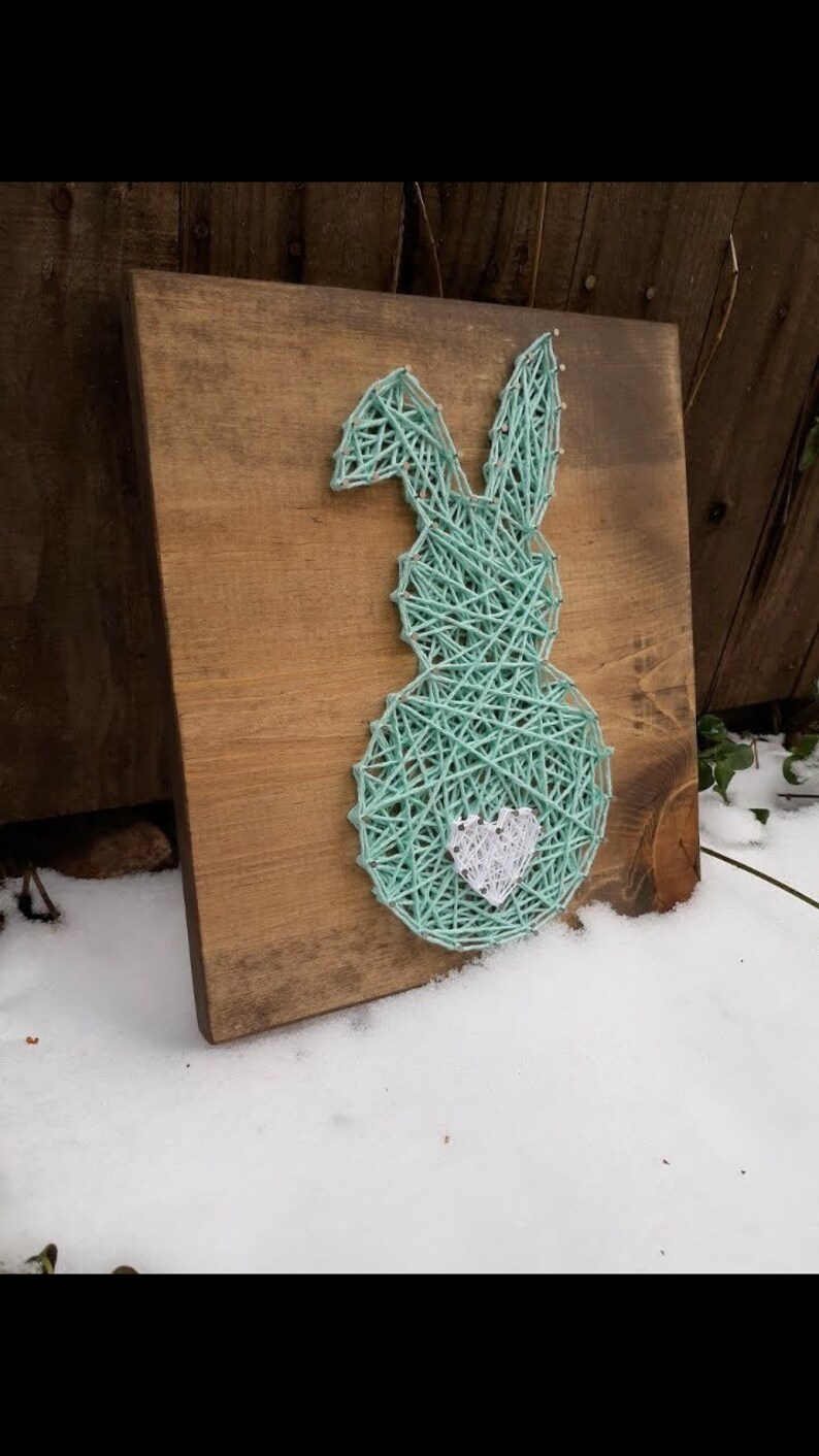Easter Bunny String Art Bunny String Art Easter Wall Decor Etsy