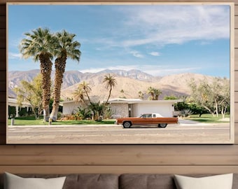 Palm Springs photography,  Classic Car Print, Mid-Century Modern Desert Home Decor