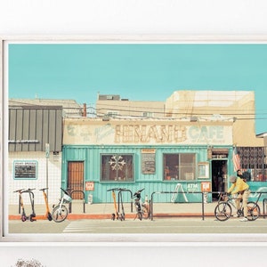 Venice Beach print, Hinano cafe, Bar Print, California photo, Dive Bar, los angeles wall art, kitchen decor, restaurant, pastel photograph