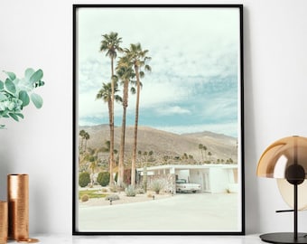 Palm Springs Car Print: Mid-Century Modern Architecture, Desert Wall Art