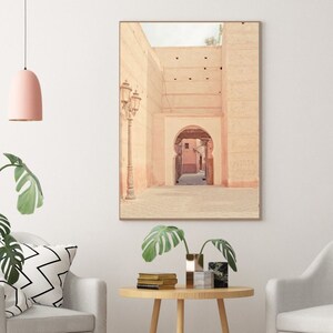 Fotografia de Marrocos, Porta, Arcos Islâmicos, Arquitetura, Pôster Decorativo, Arte de Parede Impressa, Arte de Parede de Marrakech, Marrakesh, Decoração Árabe