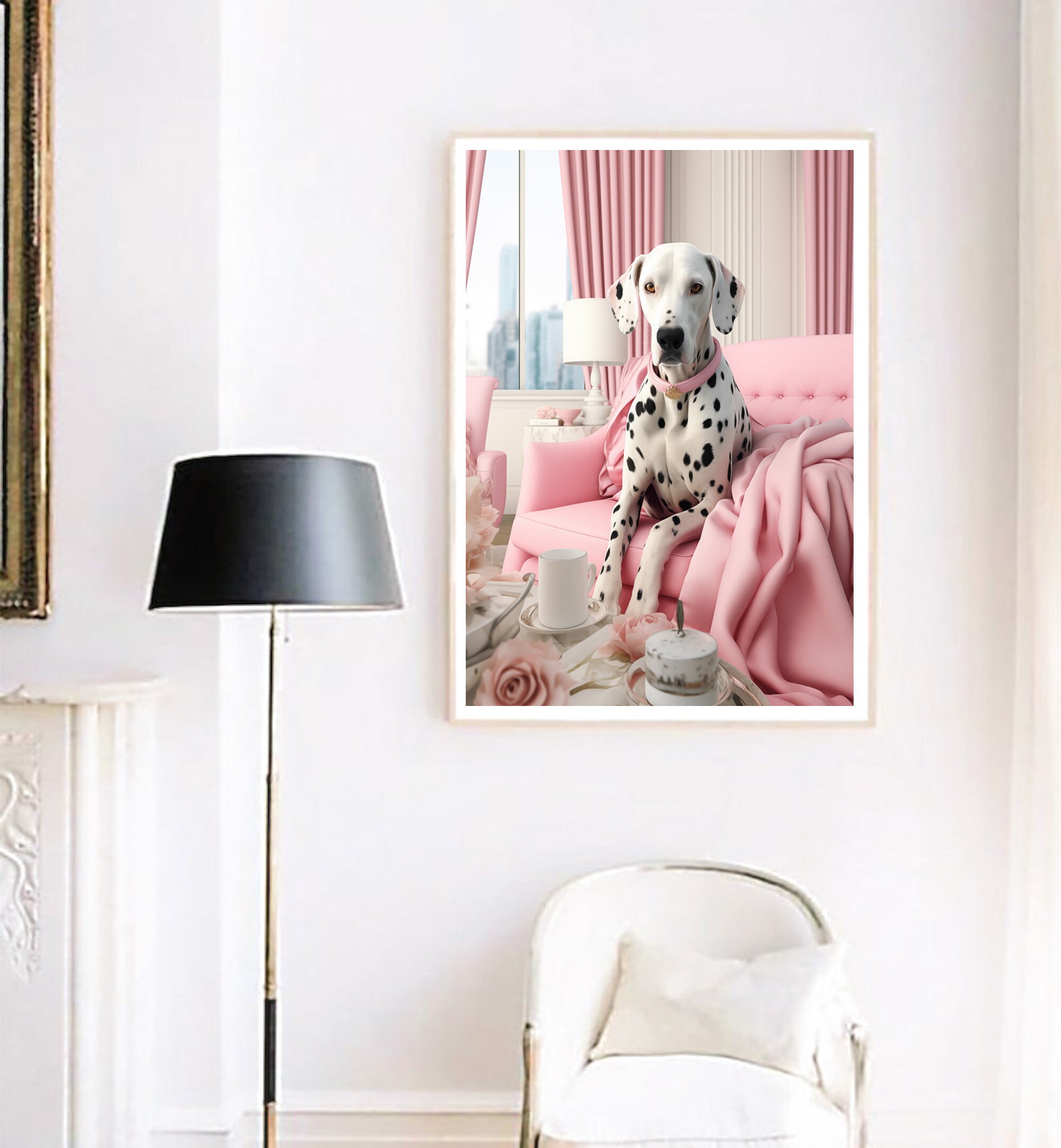 Dalmatien Portrait, Dog Portrait Poster, Dog Lover Gift, Dalmation
