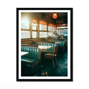 American Diner, Retro Diner, vintage decor, photography, Vintage Art Print, Retro Poster, diner 50s, Retro Art, Kitchen Art, Americana print