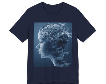 Ocean Wave Profile portrait T-Shirt | Surreal Female Silhouette