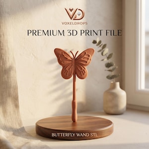Butterfly Tap to Pay Wand STL | NFC Credit Card Holder Digital Download