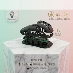 Custom Wireless S2 Gaming Mouse Conversion Kit | Superlight G305 Mod | Magnetic Assembly