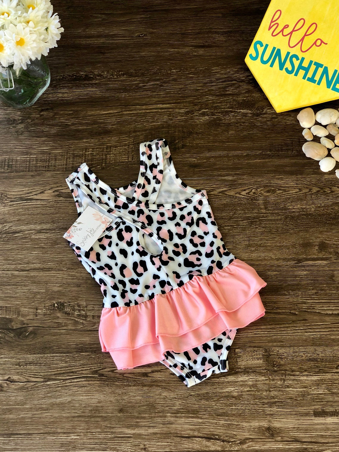 Baby Girl Leopard OnePiece Swimsuit Toddler Girl Leopard Etsy