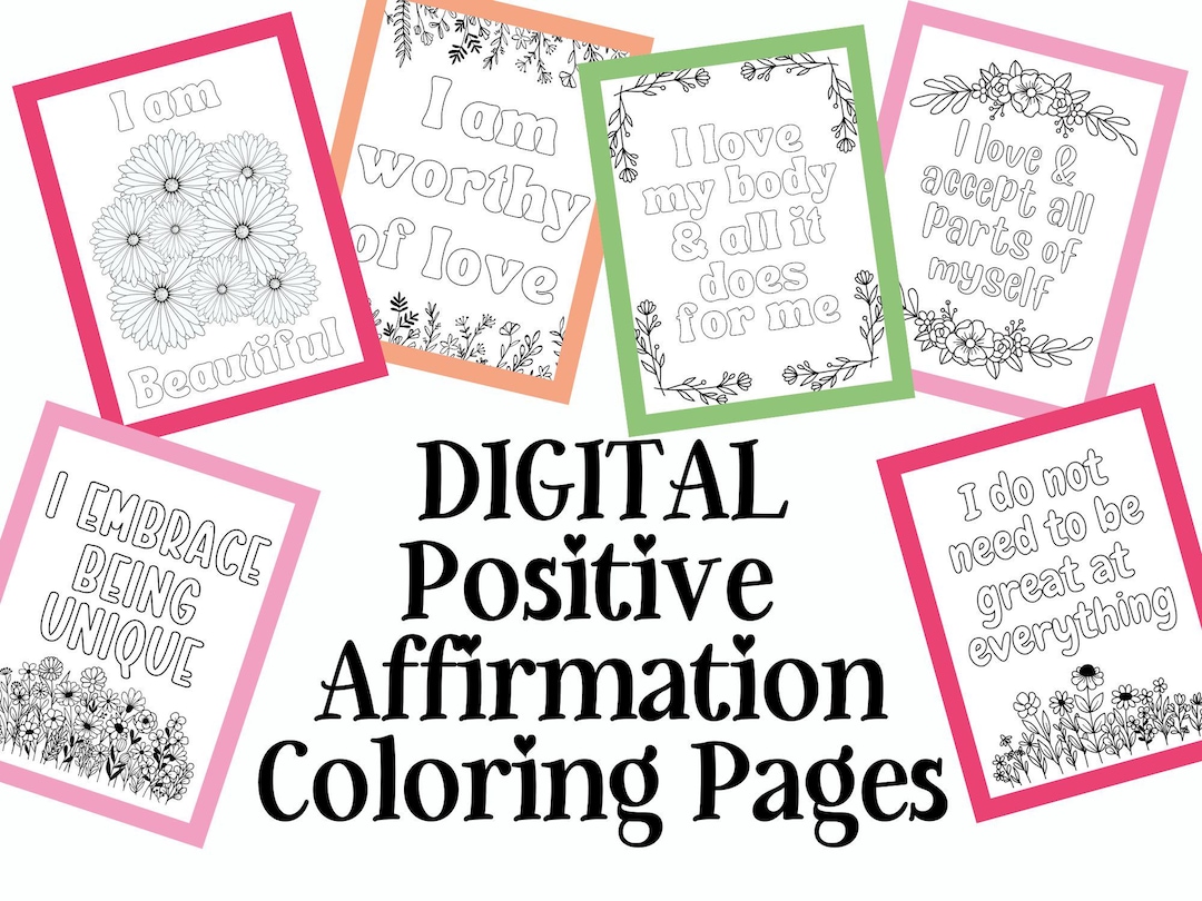 Self Love Coloring Book for Girls | 70 Positive Affirmations ...