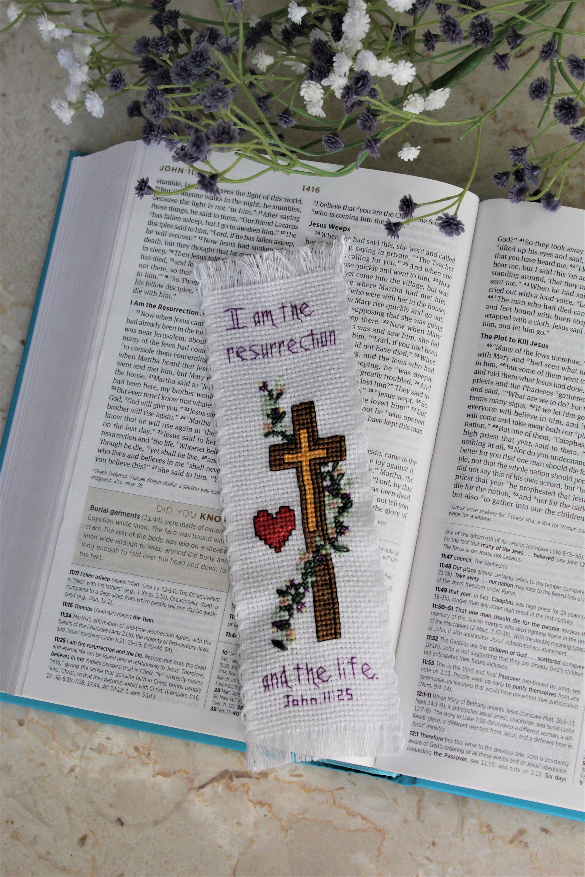 Cross Stitch Scripture Bookmarks - Etsy