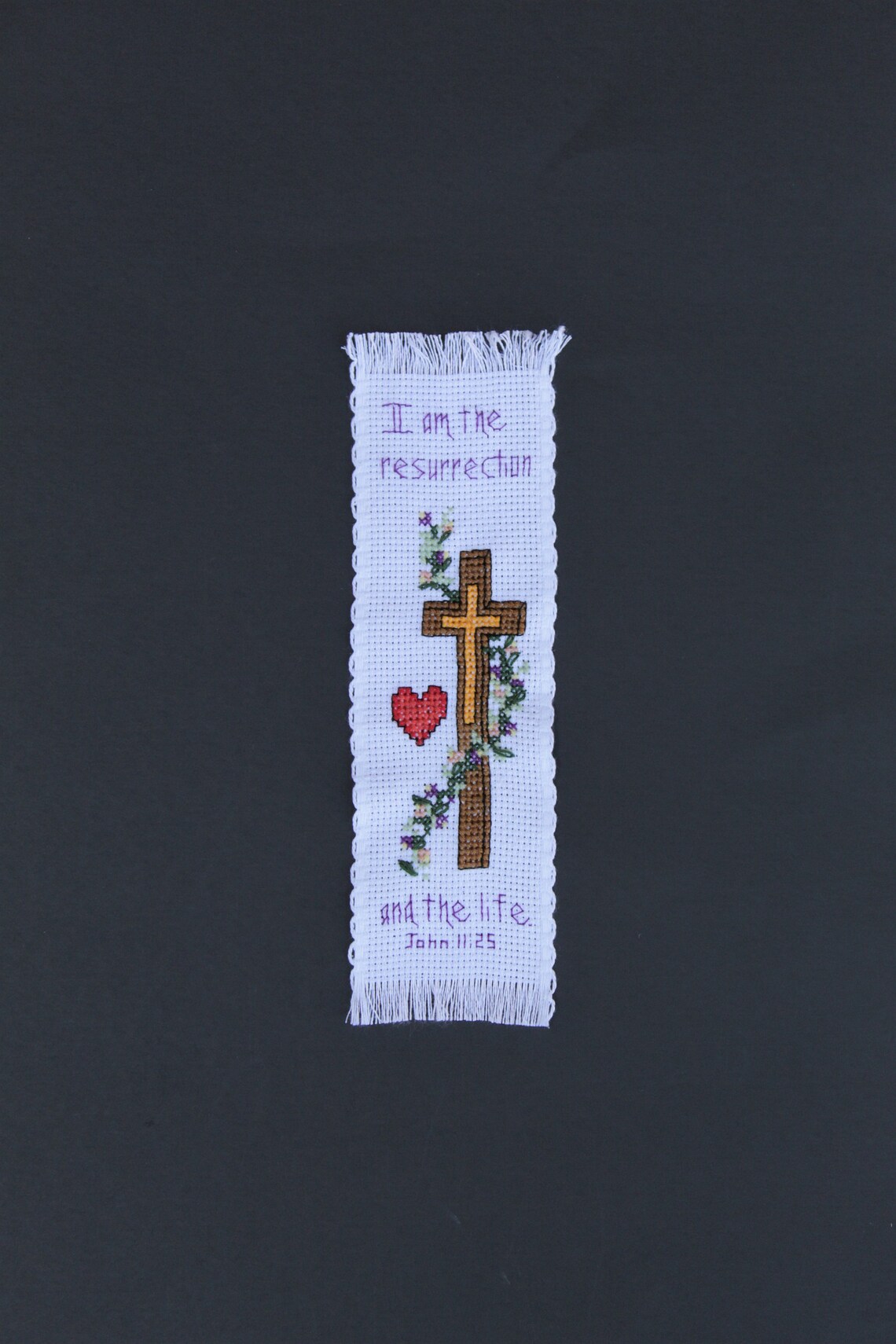 Cross Stitch Scripture bookmark Etsy