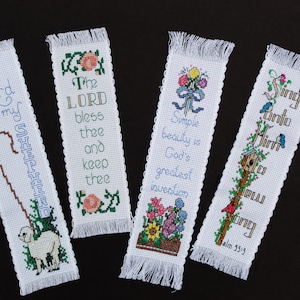Cross Stitch Scripture Bookmarks