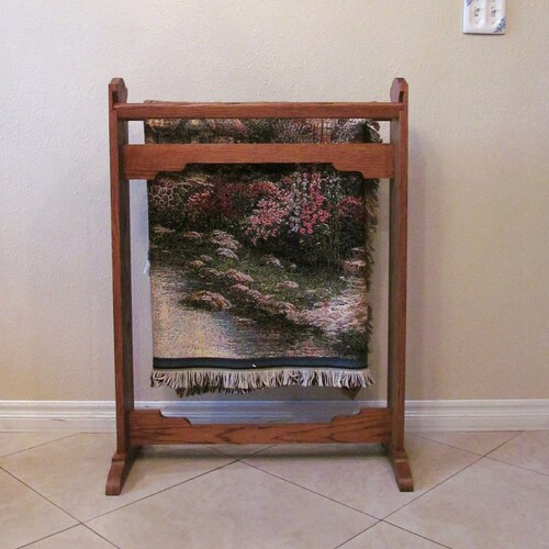 Solid Oak Quilt/blanket Stand Etsy