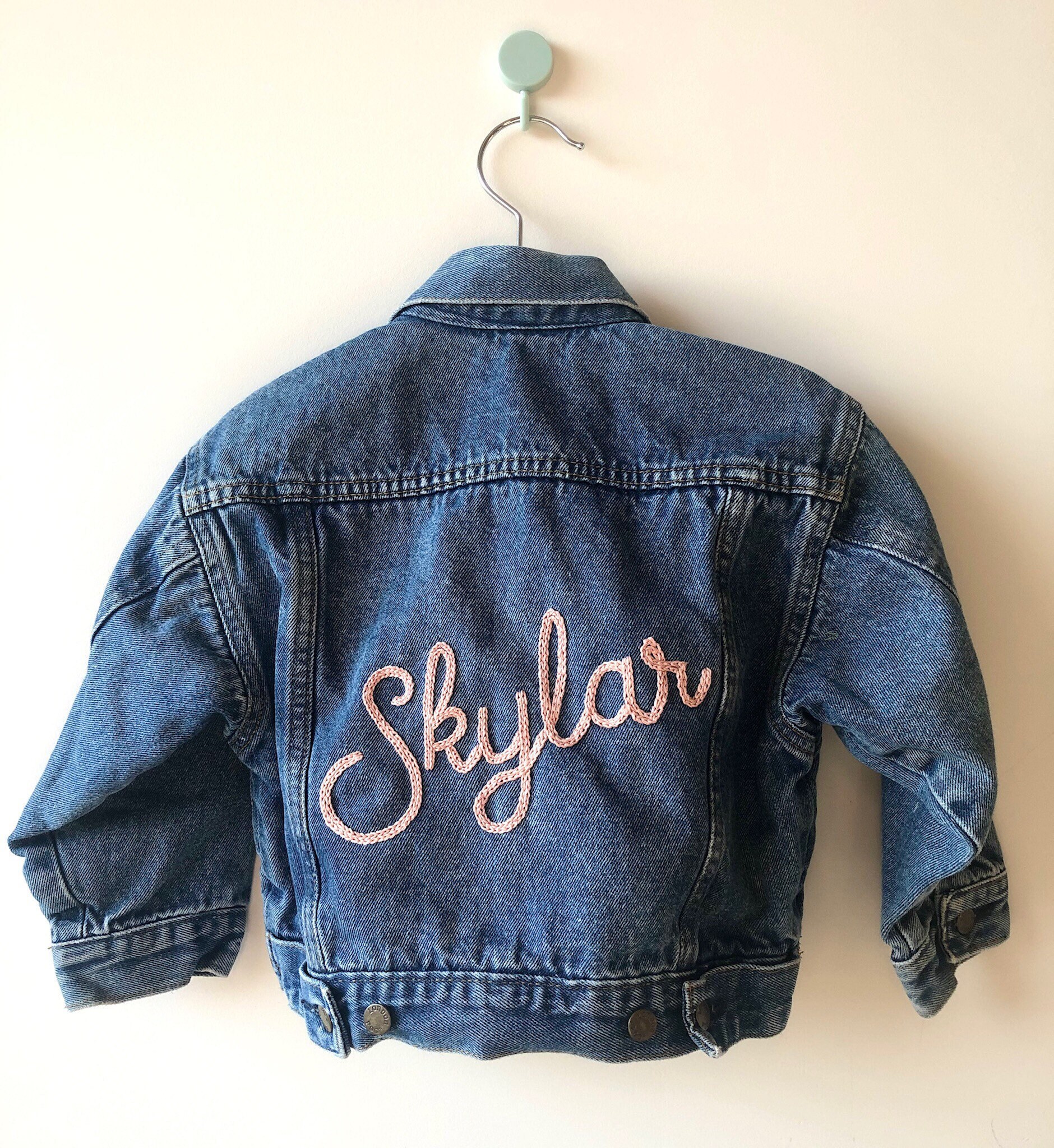 Custom Name Embroidered Denim Jacket 