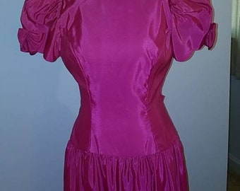 80s pink prom dress