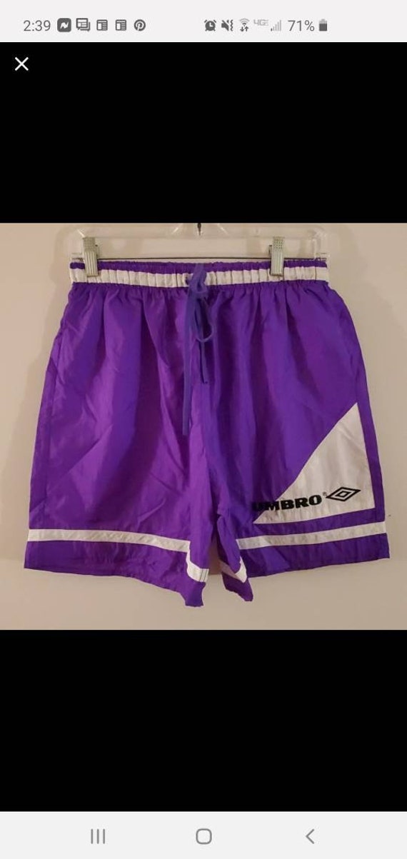purple umbro shorts