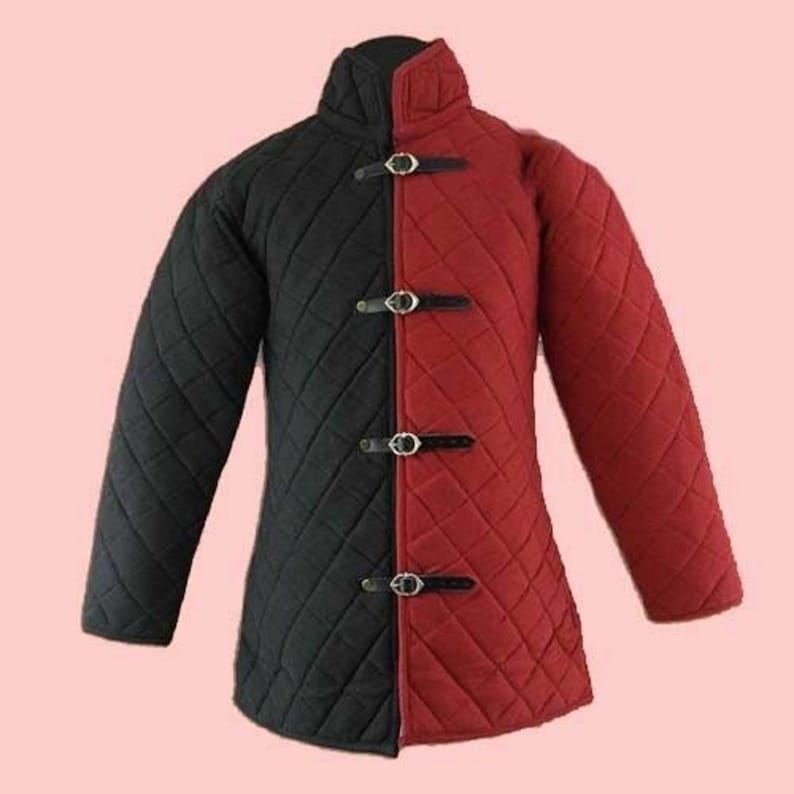 Medieval Gambeson thick padded coat Aketon vest Jacket Armor COSTUMES DRESS eW