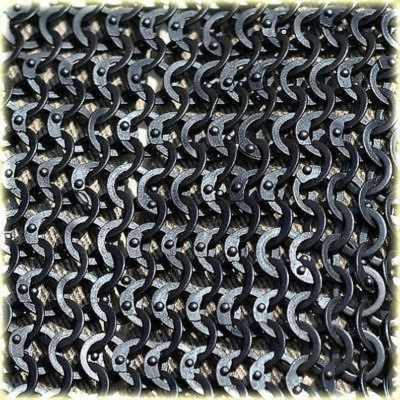 New Flat Riveted With Flat Warsher Chain mail shirt 9 mm Medieval Coif Hood best gift