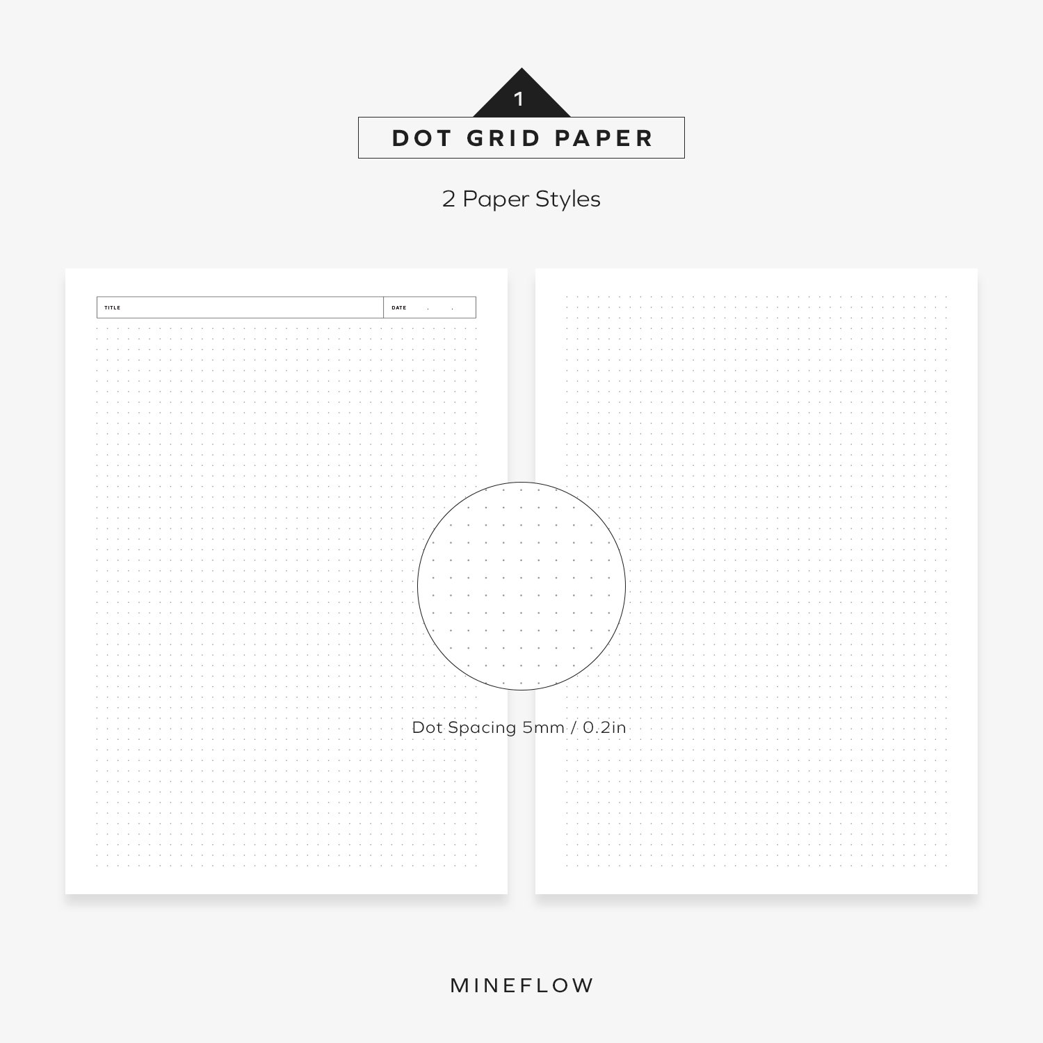 Printable Basic Paper Set - Dot Grid, Graph, Lined / A4 and US Letter ...