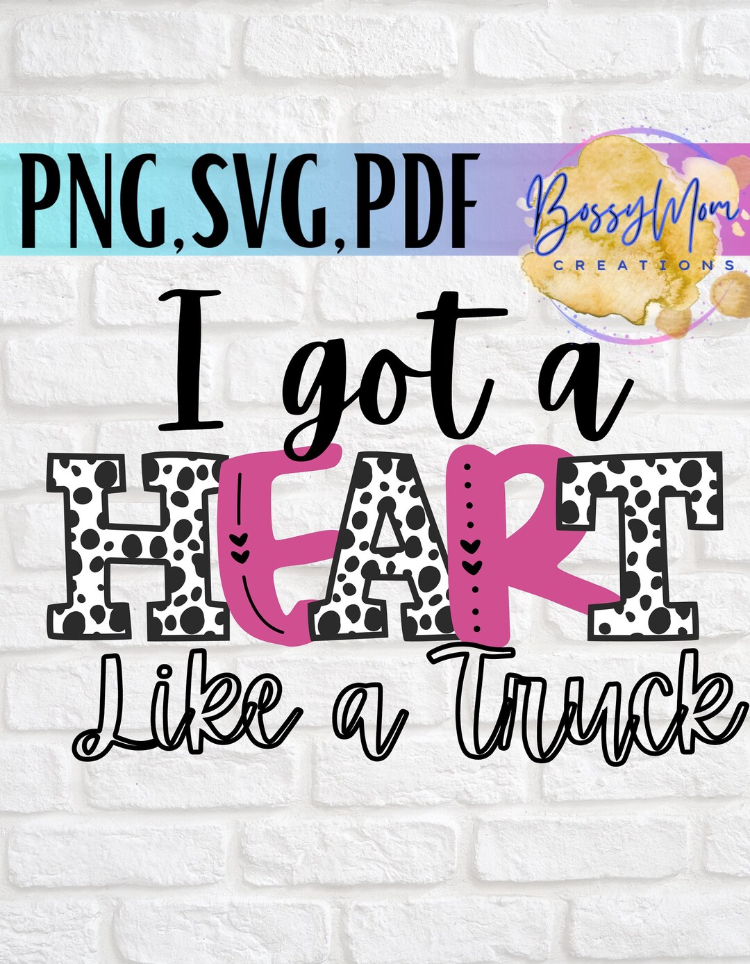 I Got a Heart Like a Truck Lainey Wilson Lyrics Digital Etsy