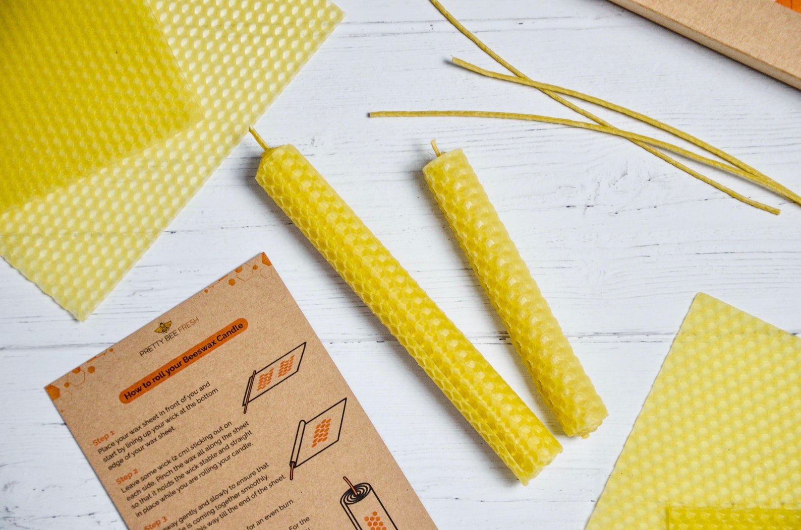 Beeswax Candle Rolling Kit Etsy UK