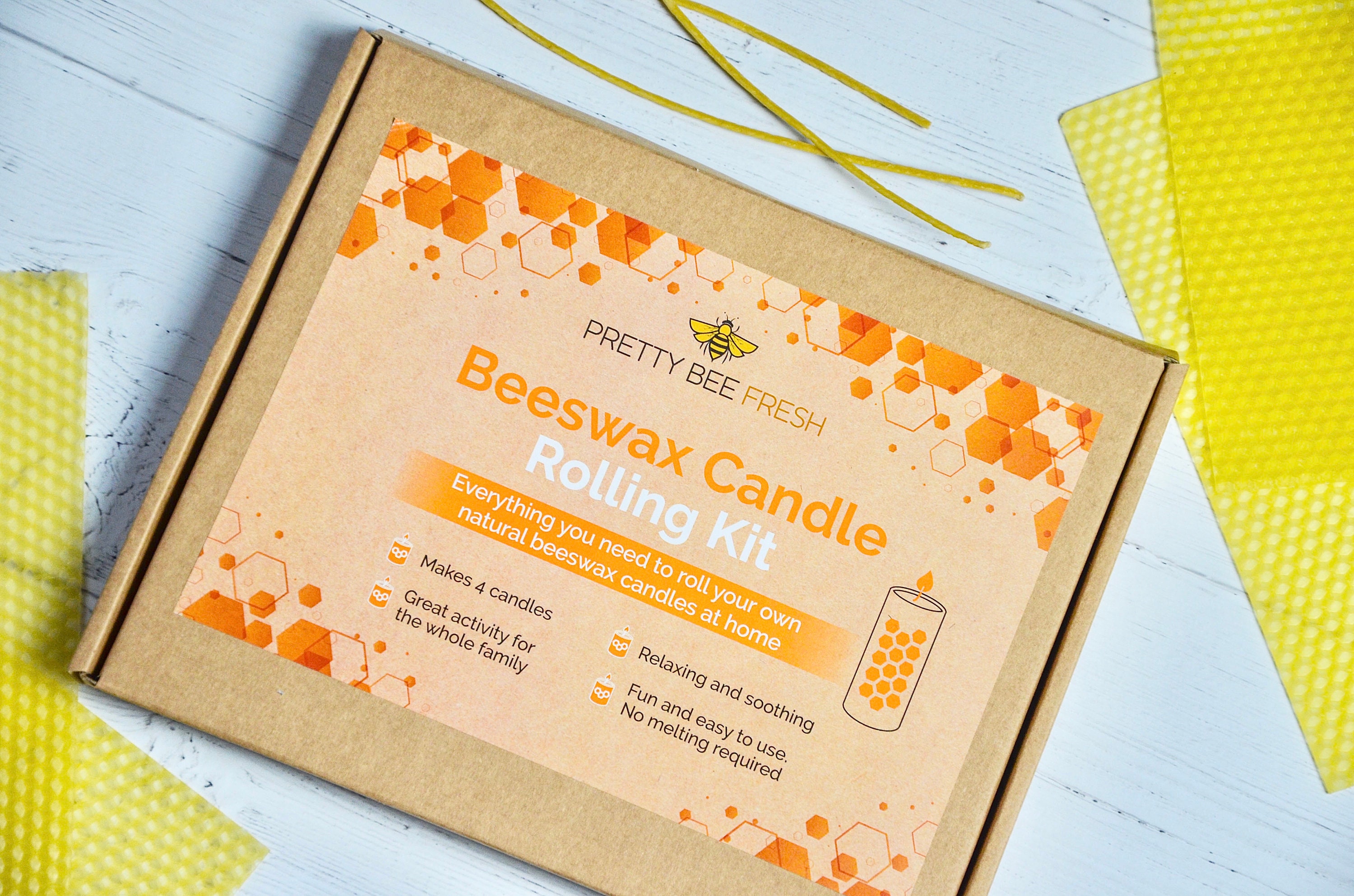 Beeswax Candle Rolling Kit Etsy UK