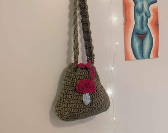 Green Mushroom Tote Bag