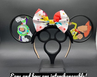 Diadema o gorro con orejas de Mickey personalizadas de Toy Story, Woody, Buzz Lightyear
