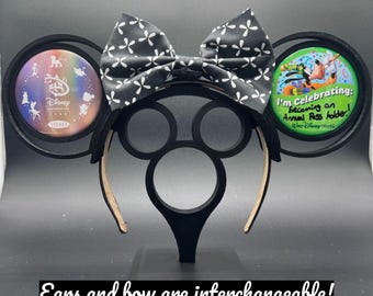 Magnetic Disney Button Custom Mickey Ears Headband or Hat