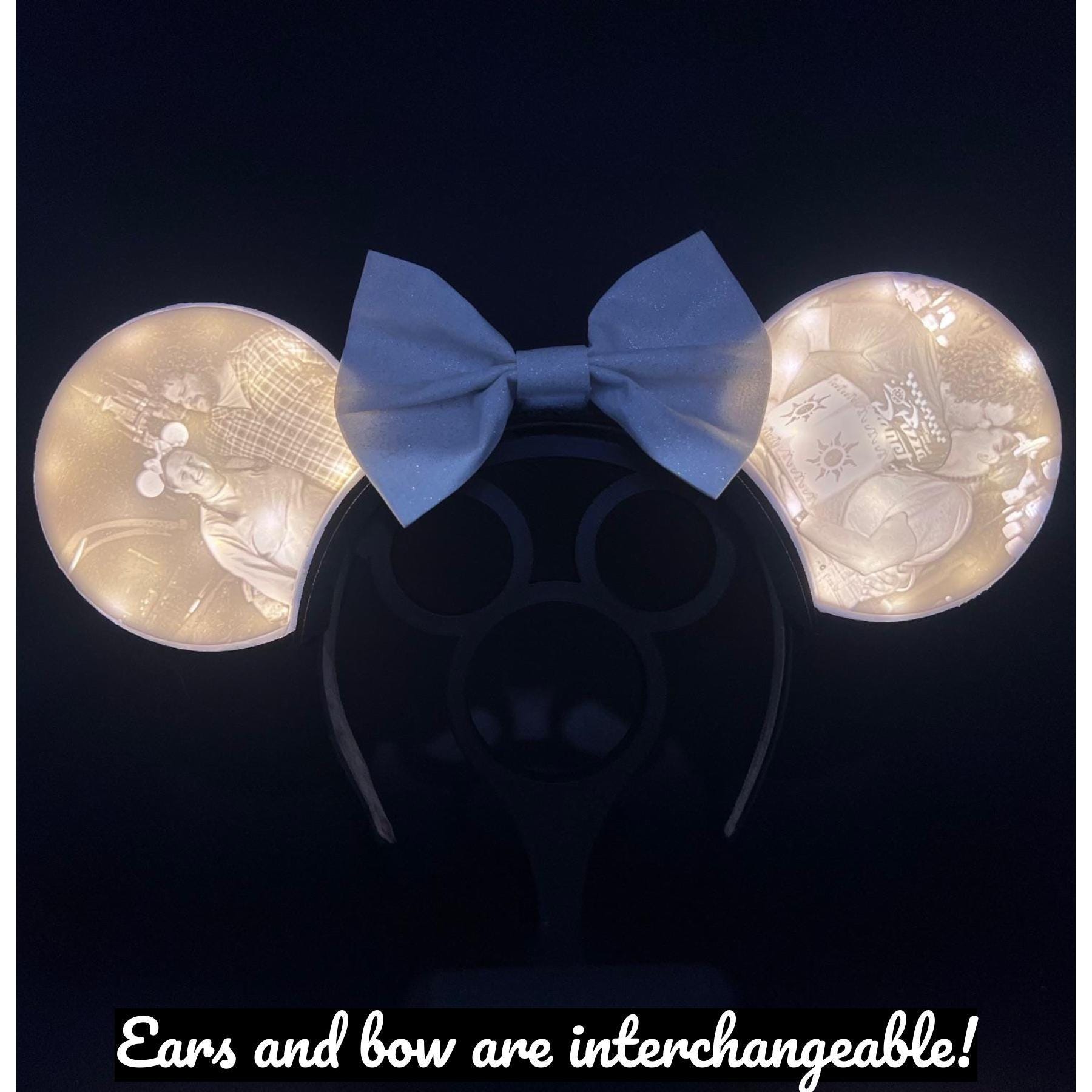 Personalized Lithophane Photo Light up Custom Mickey Ears 