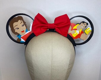 Belle and Gaston Mickey Ears Headband/Hat