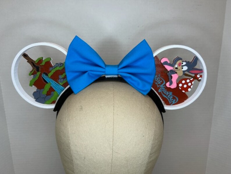 Splash Mountain Mickey Ears Headband/Hat 2 Ears+Headband+Bow