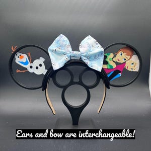 Frozen Anna Elsa Olaf Custom Mickey Ears Headband or Hat