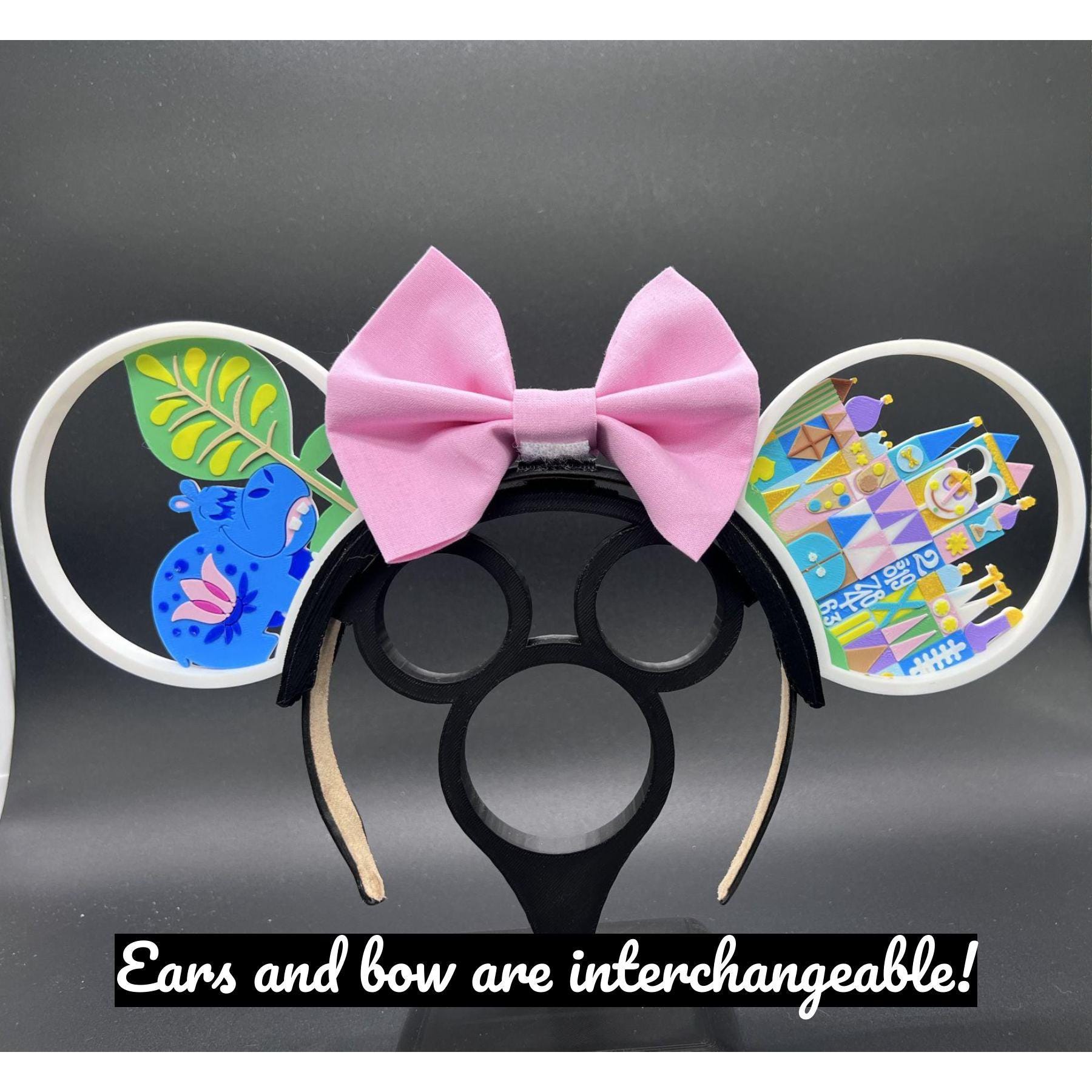 2026 Disney Parks It\'s A Small World Minnie Mouse Hippo Ears Headband - NEW 2026 Disney-Parks It main image 2