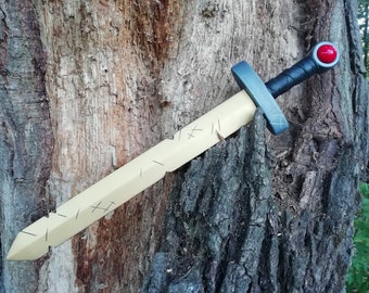 Scarlet sword based on Adventure Time cartoon. Plywood. Cosplay Prop.