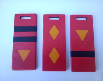 Handgemachte Bademarke von Chihiros Reise ins Zauberland. Set aus 3 Token. Sperrholz. SET#1