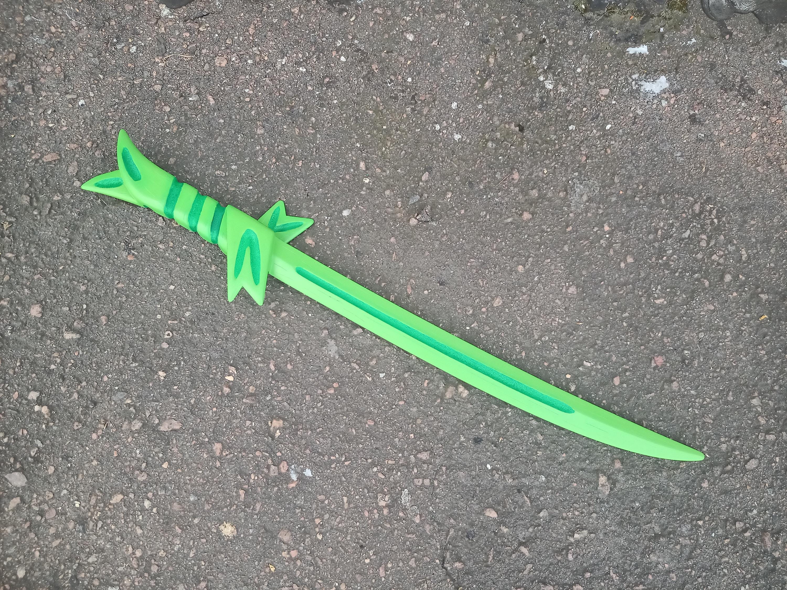 パワーストーン（剣） Finn's Grass Sword. Adventure Time Cartoon. Plywood. Cosplay Prop
