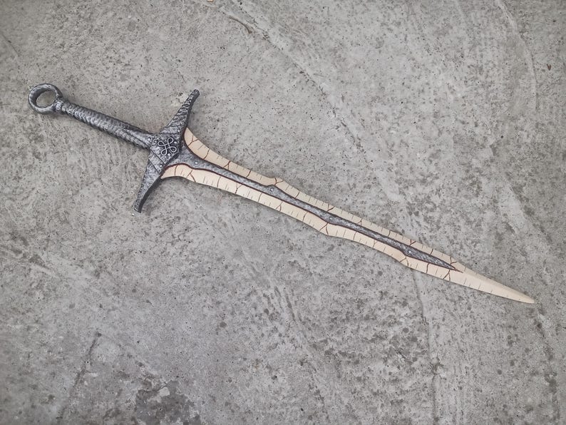 Dragonbone Sword from Skyrim. Fan Art. Plywood. Cosplay prop. image 1